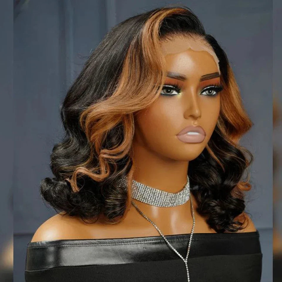 Ginger Orange Human Hair Lace Front Wig 13X4