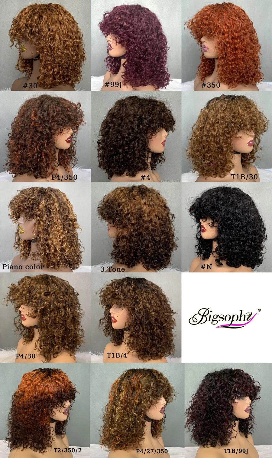 Curl Bob Wig for All Women Brazilian Curly Human Hair Wigs