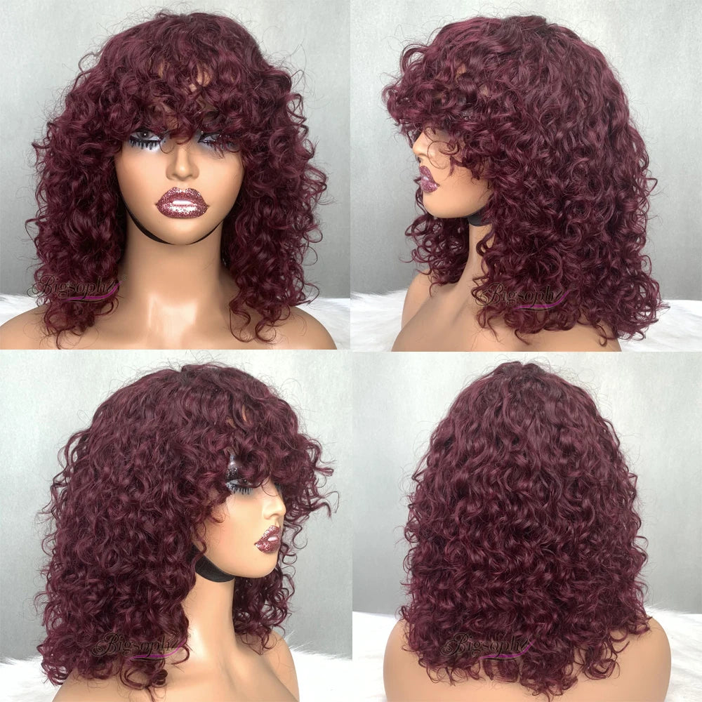 Curl Bob Wig for All Women Brazilian Curly Human Hair Wigs